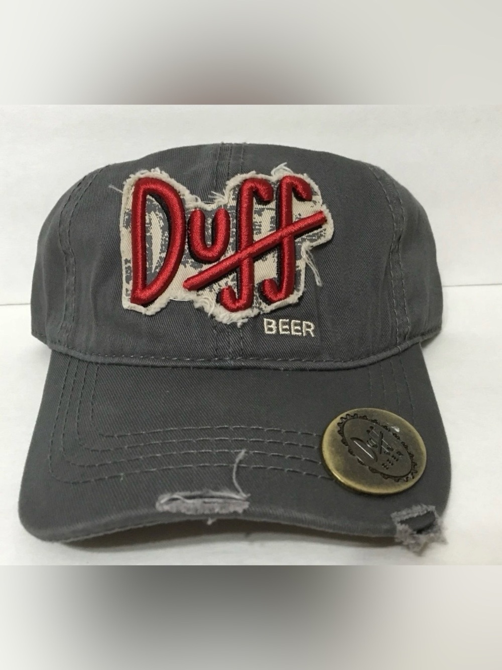 Universal Studios Exclusive The Simpsons Duff Beer Adult Baseball Cap Hat New